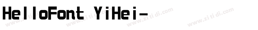 HelloFont YiHei字体转换